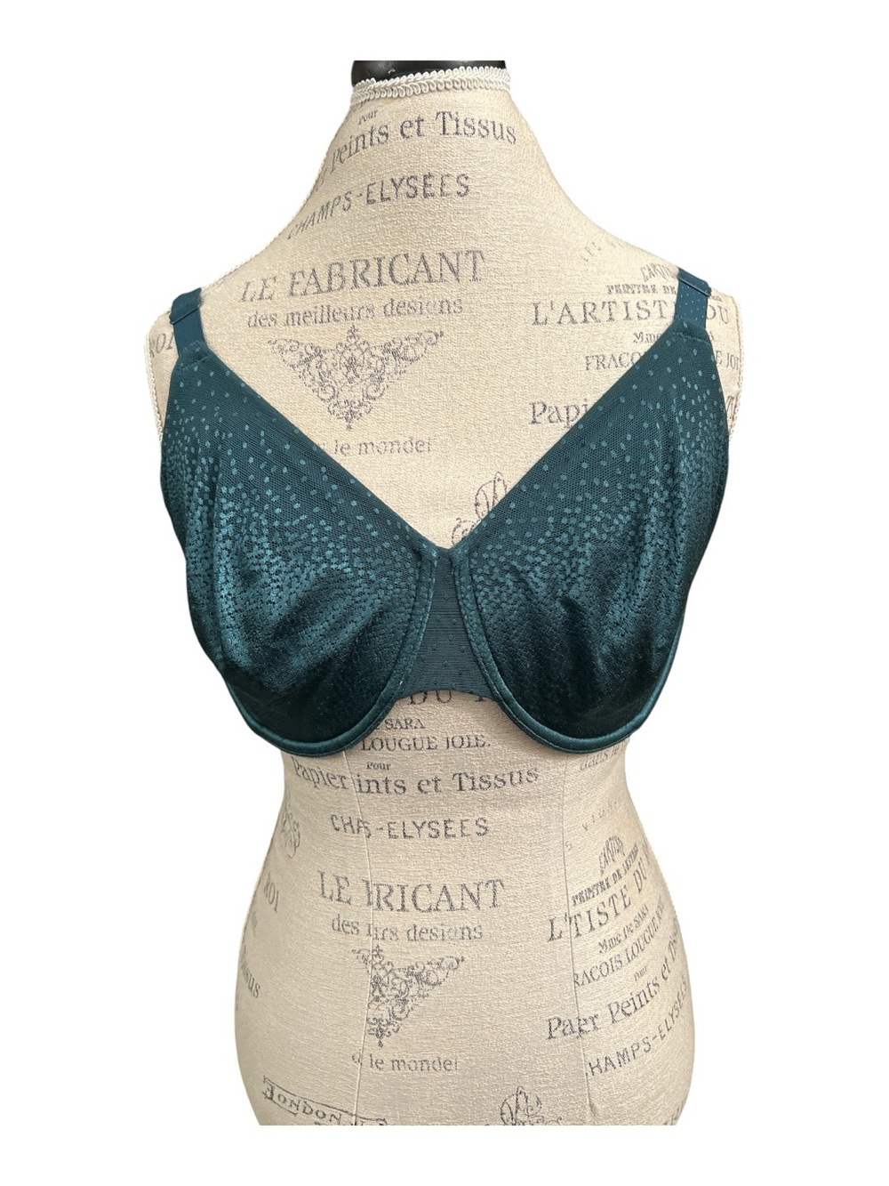Wacoal 855303 Underwire Bra 38DDD Deep Teal Full Coverage Comfort